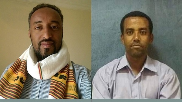Journalists Elias Gebru (L) and Berihun Adane (R) were recently arrested in Ethiopia