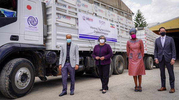 USAID and IOM deliver emergency shelter for Ethiopians displaced by Tigray conflict (PHOTO: US Embassy in Addis Ababa)