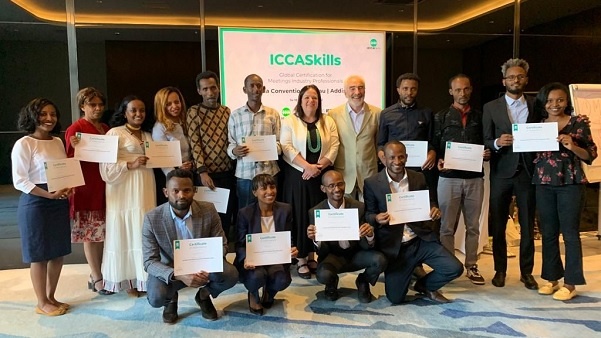 Staff of the Ethiopia Convention Bureau who completed ICCASkills cource (PHOTO: ICCA)
